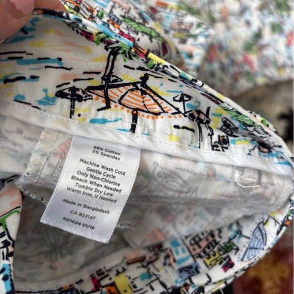 Talbots tropical beach print capri womens 8p - Picture 6 of 6